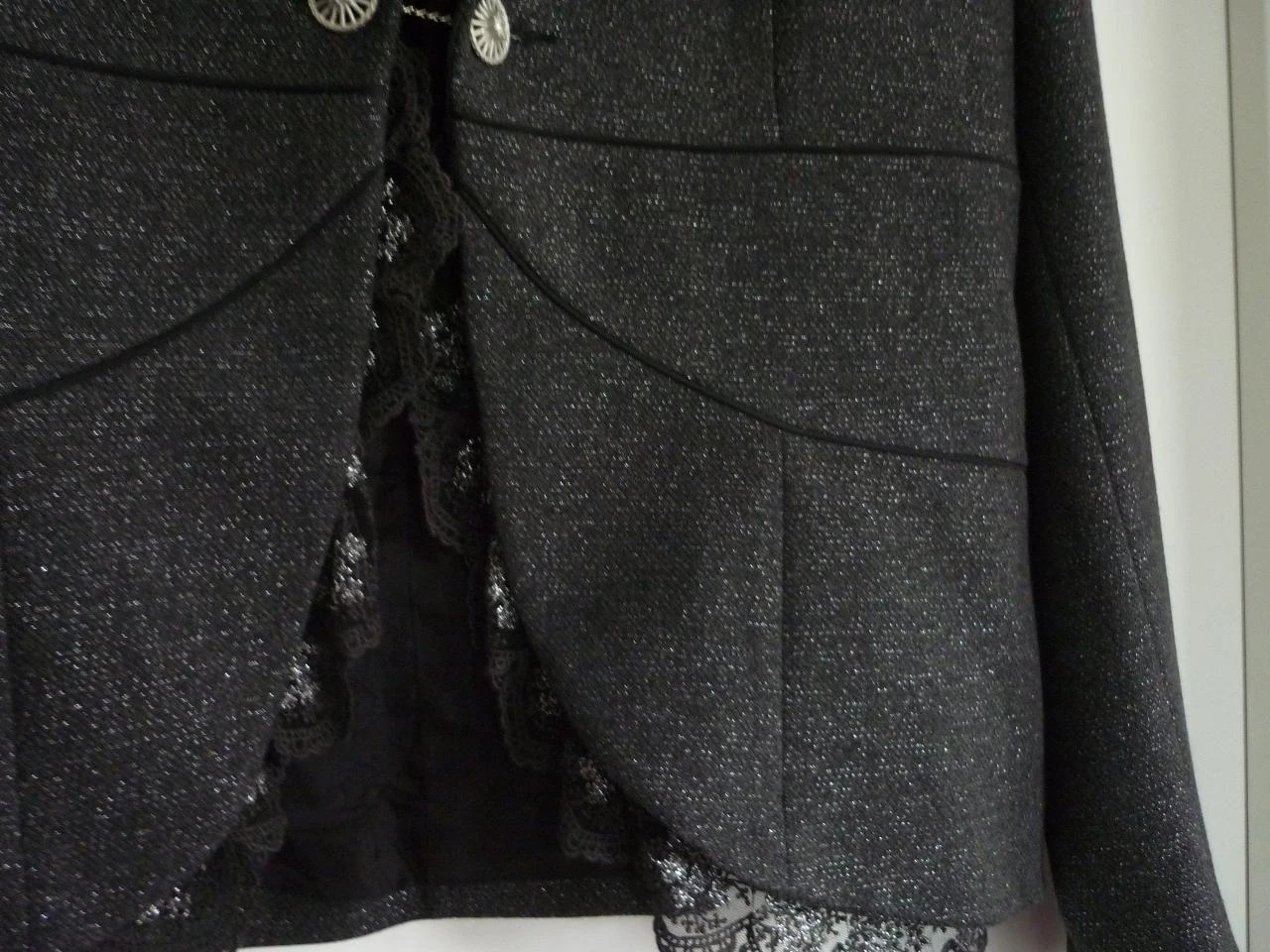 Chaleco de blazer gris oscuro mezclado de Kayra Talla 46 – photo 3